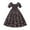 Black, variant on Mikilon Girls' Floral Dress Size 8-11 Years Puff-sleeved Round Neck Cute Princess Dress Fashion Vacation Dress