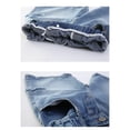 thumbnail image 4 of Ruyang Girls Wide Leg Jean Shorts Ripped Loose High Waist Denim Shorts Summer Retro Fashion Casual Knee Length Jorts Y2K Streetwear, 4 of 9
