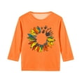 thumbnail image 4 of Frwgonr Cute 3/4 Sleeve Tops for Kids Orange Kids Boys Summer Fall Crewneck T-Shirts Fashion Tops Tees Size 3T-12, 4 of 5
