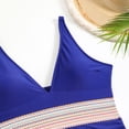 thumbnail image 5 of Dresfit Women's Adjustable Strap Bikini Set - Simple Strappy Two Piece Swimsuit Blue S, 5 of 8