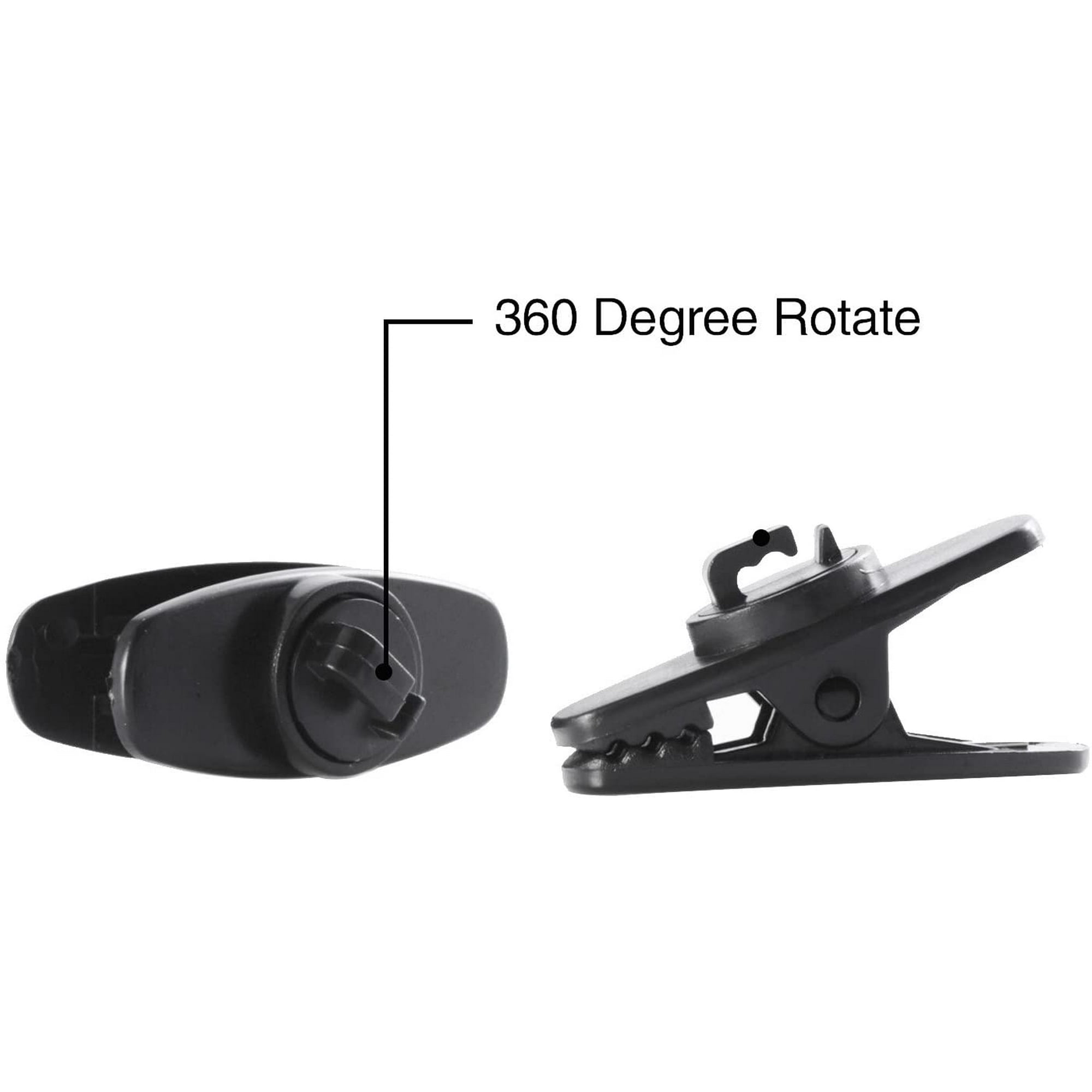 20PCS Headphone Cable Clips - 360 Degree Rotating Wire Management Clips For Clothing