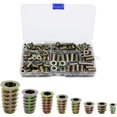 thumbnail image 1 of 230Pcs Zinc Alloy Hex Threaded Insert Nuts Threaded Inserts Insert Nuts External Thread M4 M5 M6 M8 for Wood Furniture Nut Tool Kit, 1 of 5