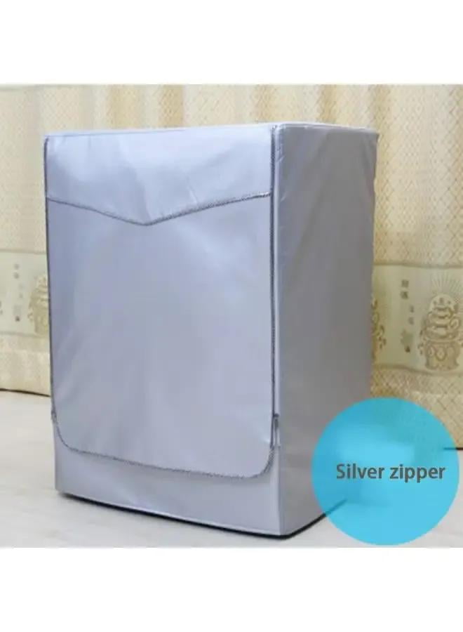 Decorations Home Sunscreen Washing Machine Cover Laundry Dryer Polyester Silver Coating for Home and Garden ，Waterproof Washing Machine Cover