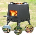 thumbnail image 3 of Carbon Steel Green Small Folding Heating Wood Stove For Outdoor Camping, 3 of 8