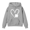 thumbnail image 3 of Ymyiu Toddler Hoodies Girls Girls Fuzzy Fleece Pullover Hoodies Sweatshirt Casual Loose Outwear Coat with Pockets 4T 5T(Grey, 4-5 Years), 3 of 3