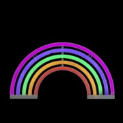 Northlight 12" Neon Style LED Multi-Color Rainbow Light Wall Sign