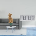 thumbnail image 2 of Reloj de pared digital con forma de gato, figura de escritorio, adorno de resina con y funciones multifuncionales, ideal para el hogar, 2 of 8