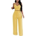 thumbnail image 1 of Ensemble Deux Pièces pour Femmes Ensemble Décontracté Mode Pantalon Large en Coton et Lin, 1 of 8