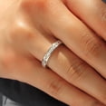 thumbnail image 6 of Women's Platinum Plated Sterling Silver 1ct Princess CZ Channel Setting Wedding Band ( Size 5 to 9 ), 9, 6 of 8