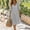Gray plus size boho midi dress a1, variant on Women Plus Size V Neck 3/4 Sleeve Boho Flowy Midi Dresses Solid A-Line Casual Swing Beach Vacation Loose Dresses, Black M