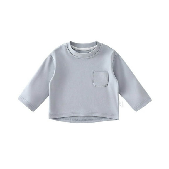 FYDUU Soft Baby Girls Long Sleeve Shirts Toddler Warm Tops Solid Color Casual T Shirts Fall Winter Thermal Base Layer Comfortable Tee Shirt Vintage Hallowmas
