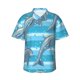 thumbnail image 1 of Fotbe Dolphin Camisa Hawaiana para Hombre Unisex – Camisa Casual de Verano con Botones de Manga Corta de Algodón y Lino,3X-Large, 1 of 7