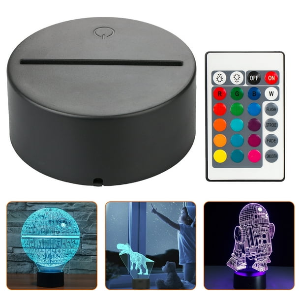 TSV RGB LED Lamp Base 3D Night Light Acrylic Plate Panel Holder with