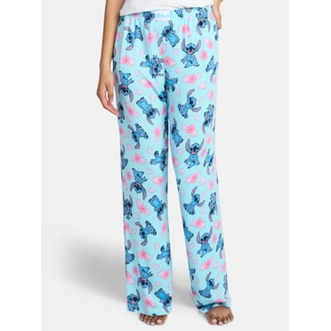 Disney Stitch Women's Hacci Knit Wide Leg Sleep Pants, Sizes XS-3X