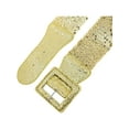 thumbnail image 3 of Women Sequins Stretchy Belts, Bling Sparkly Shiny Wide Elastic Waistband for Party Dresses 75x8cm/29.5x3.1" Gold, 3 of 6