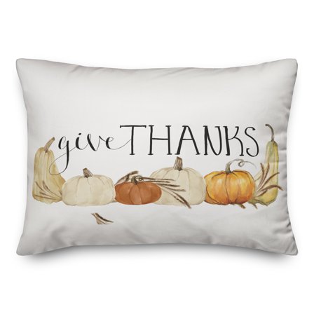 Creative Products Harvest Pumpkin Row 20 x 14 Spun Poly Pillow