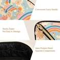 thumbnail image 5 of FORMRS Makeup Bag Travel Cosmetic Organizer for Women Fold Flat Zipper Pouch with Handle, Pink Retro Sun, 5 of 8