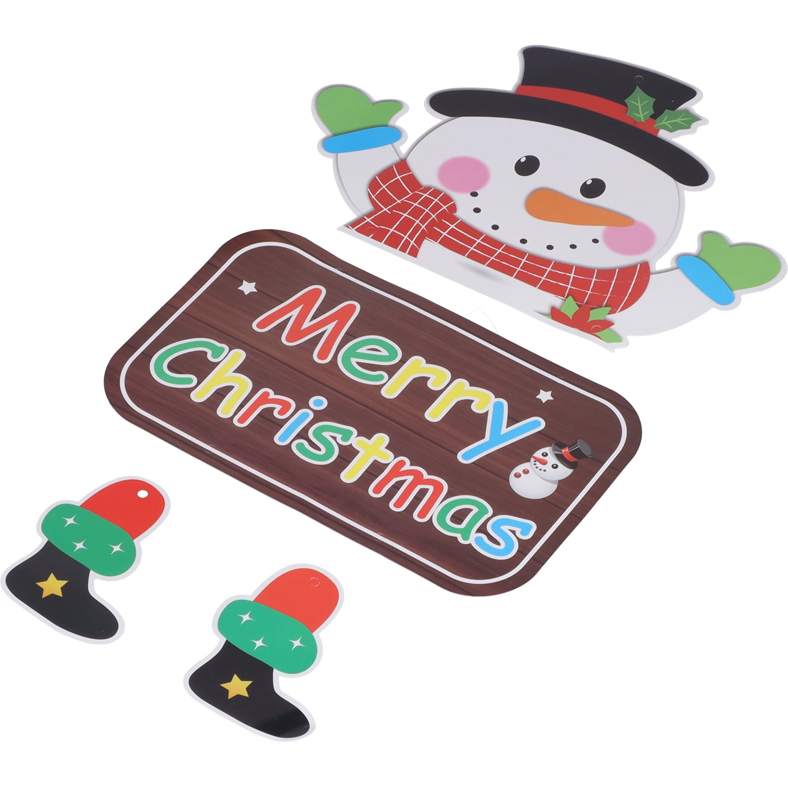 Christmas Door Sign, Christmas Wall Sign Bright Color Decorative For