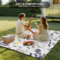 thumbnail image 4 of Grey Brown Botanical Outdoor Rug for Patio/Deck/Porch, Non-Slip Large Area Rug 6 x 9 Ft, Watercolor Spring Floral Summer Leaf Indoor Outdoor Rugs Washable Area Rugs, Camping Rug Carpet Runner, 4 of 8
