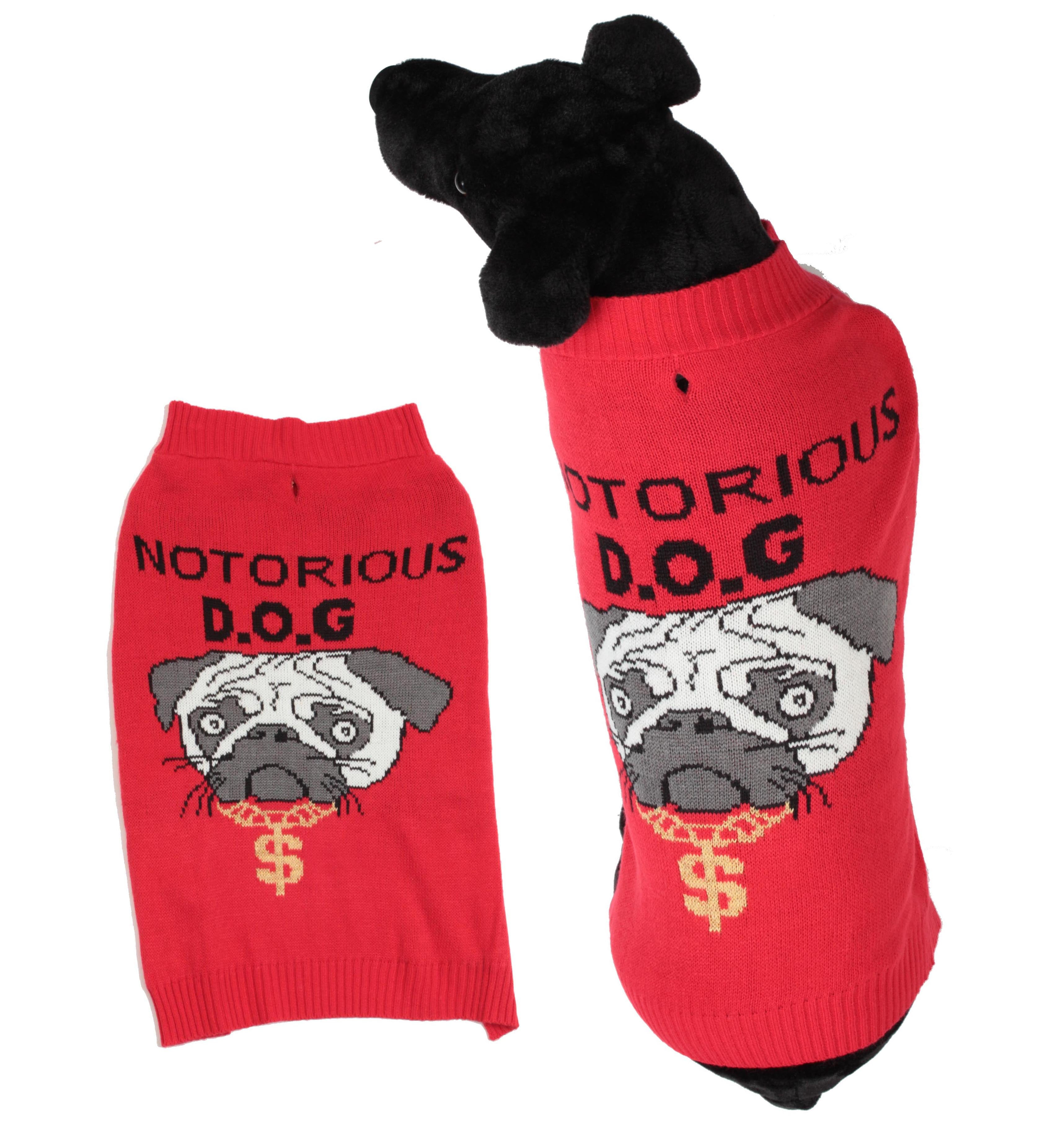 Mini Paw Print Knit Long Sleeve Shirt Dog Puppy Pet Clothes XXXS X Small