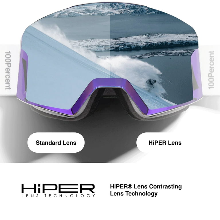 100% Norg Hiper Goggle - Black/Silver; Mirror Silver - Walmart.com