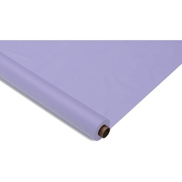 Exquisite 100 ft. x 40 in. Plastic Lavender Tablecloth Rolls