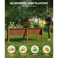 thumbnail image 2 of 72 x 26 x 30in Raised Garden Bed with Legs - Wooden Elevated Garden Bed for Growing Vegetables and Herbs - Large, Sturdy Standing Planter Box with Enhanced Depth, 2 of 6