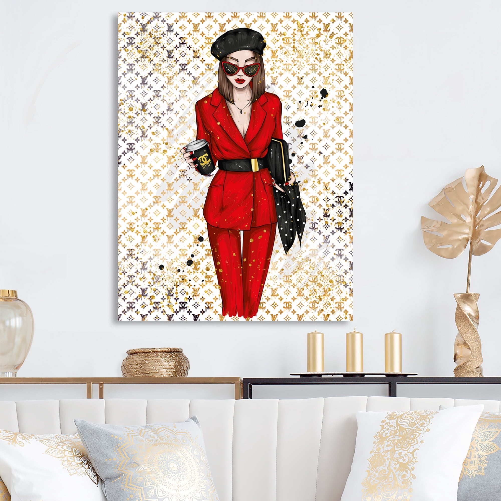Designart High End Fashionista II Canvas Wall Art