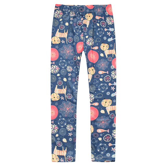 Richie House Girls' Patterned Stretch Pants RH0704