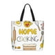 thumbnail image 1 of Disketp Home Cooking Bolsa Tote de Lona para Mujer, Bolso de Hombro y Cruzado con Cierre de Cremallera, 1 of 7