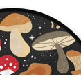 thumbnail image 3 of SKYSONIC White Mushroom Chanterelles Round Area Rug Chair Couch Cover Area Rug for Bedroom Floor Sofa Living Room Non-Slip Home Decor 3 x 3 Feet, 3 of 5