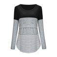 thumbnail image 2 of asdoklhq Maternity Clothes for Women,Women Long Sleeve Striped Nursing Tops T-shirt For Breastfeeding, 2 of 9