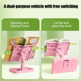 thumbnail image 6 of Adjustable Height Book Stand Reading Stand Multi Angle Desktop Book Holder Portable Reading Shelf with Expandable Panel Storage Base Clear Page Clips for Books and Tablets, 6 of 6