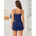 thumbnail image 4 of Ekouaer Cami Pajama Sets Y2K 2 Piece Lace Crop Top and Shorts Sexy Pjs Summer Lingerie Sleepwear Nightwear for Women, 4 of 6
