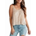 thumbnail image 3 of Women'S Sequin Tank Top Sleeveless Camisole Vest Tank Tops Shining Shirts Champagne S, 3 of 7
