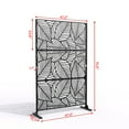 thumbnail image 4 of Black Metal Free Standing Outdoor Privacy Screen for Patio Garden 01 Black, 4 of 5