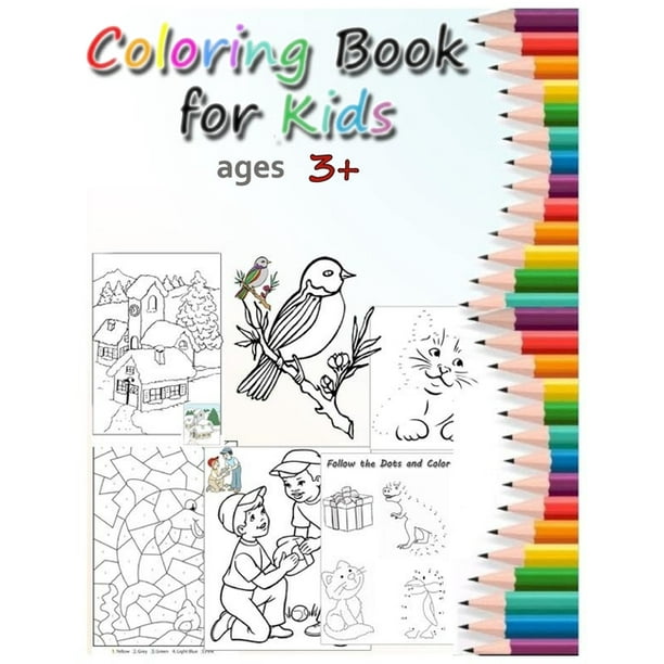 Download Coloring Book For Kids Ages 3 Big Activity Coloring Book For Kids Color By Numbers Fun With Numbers Letters Colors Animals Paperback Walmart Com Walmart Com