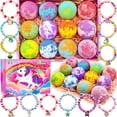 thumbnail image 1 of Bombas de baño Phaorui Unicorn con joyas sorpresa para niñas de 3 a 8 años, 1 of 6