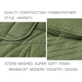 thumbnail image 4 of Chezmoi Collection George 3-Piece Jacquard Quilt Set King Size, Olive Green Textured Woven Lightweight Rectangle Quilted Bedspread for All Seasons (1 Quilt 108x96 inches, 2 Shams), 4 of 9