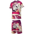 thumbnail image 2 of Boys Hazbin Hotel Short Sleeve Mesh T-Shirt And Shorts Outfit Set Summer Clothes Set for Kids, 2 of 7