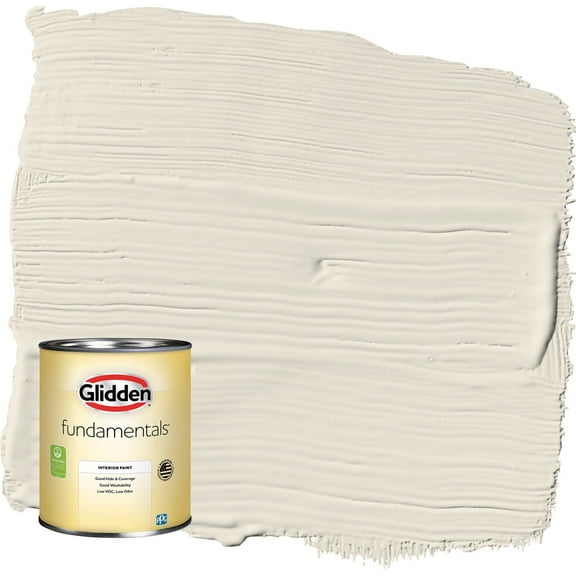 Glidden Fundamentals Focus / Off White Eggshell Interior Paint, 1 Quart