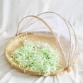 thumbnail image 2 of Hand-Woven Food Serving Basket Dustproof Round Picnic Basket Food Tent Basket with Mesh Gauze Cover for Vegetable Fruit Bread, 2 of 6