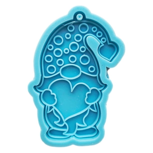 Inteprter Molde de silicona Llavero colgante ligero Moldes de fundición Gnomos Llavero Molde Decoración DIY Herramienta de fabricación de Type1 NO1