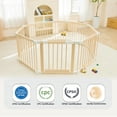 thumbnail image 2 of Parque infantil HUTOCADA plegable de madera con puerta de 142 x 142 x 61 cm, 2 of 7