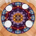 thumbnail image 2 of Colorful Tie Dye Mandala Pattern Round Fitted Tablecloth with Elastic Edge,Dining Table Cover Waterproof,Outdoor Round Tablecloth for Camping,Dining,Indoor and Outdoor, 2 of 7