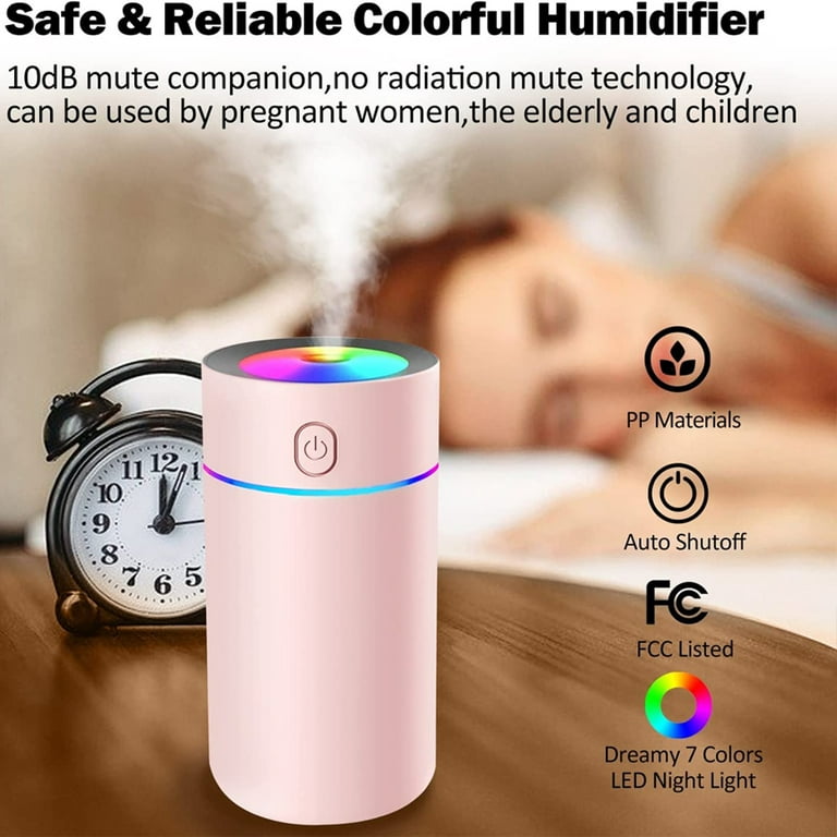 Portable Mini Humidifier , Auto Shut-Off Small Desk Humidifiers USB  Personal Desktop Humidifiers 