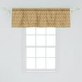 thumbnail image 2 of Ambesonne Vintage Window Valance, Curvy Leaves Daisies, 54" X 18", Caramel and Tan, 2 of 3