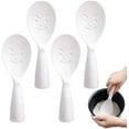 thumbnail image 1 of Paleta de arroz de 4 piezas con cara sonriente, cuchara de arroz antiadherente, espátula de arroz para servir de pie (blanco) Namotu ZJWJ599, 1 of 7
