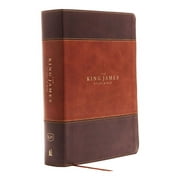 The King James Study Bible, Imitation Leather, Brown, Full-Color Edition (Large Print) (Hardcover)