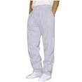 thumbnail image 1 of cfhntfmh Sweatpants for Men Loose Fit Open Bottom Athletic Pants with Pockets Lightweight Drawstring Sweatpants, 1 of 4